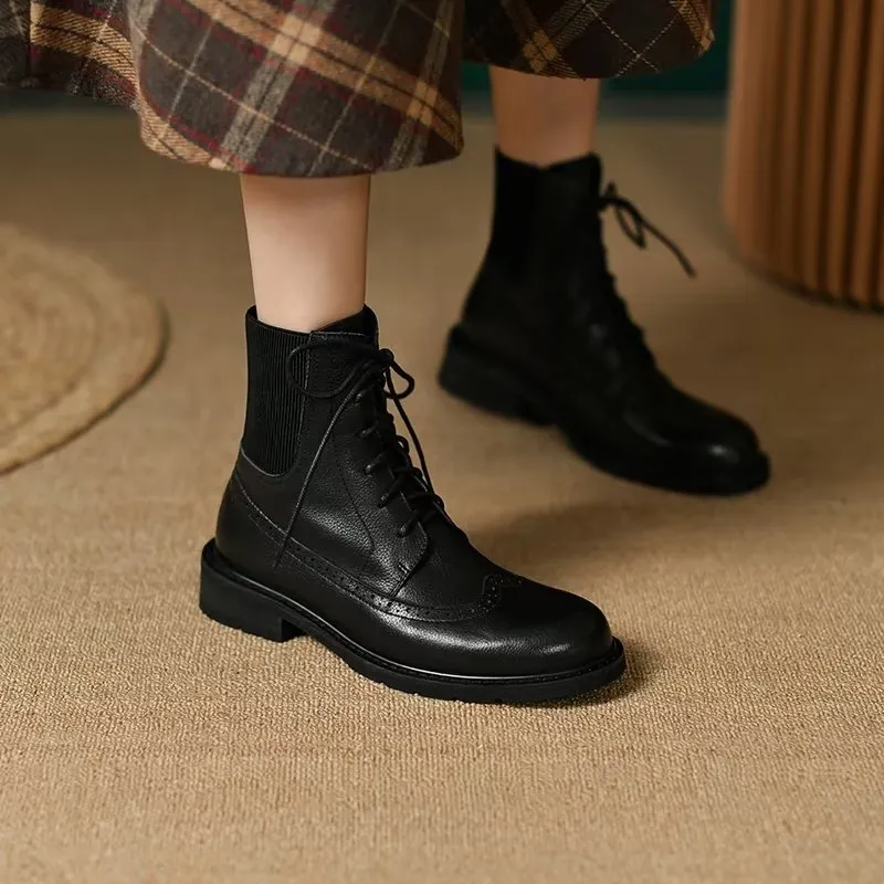 Veltique Croctex Zippered Ankle Booties