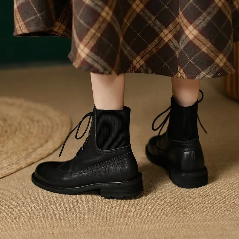 Veltique Croctex Zippered Ankle Booties
