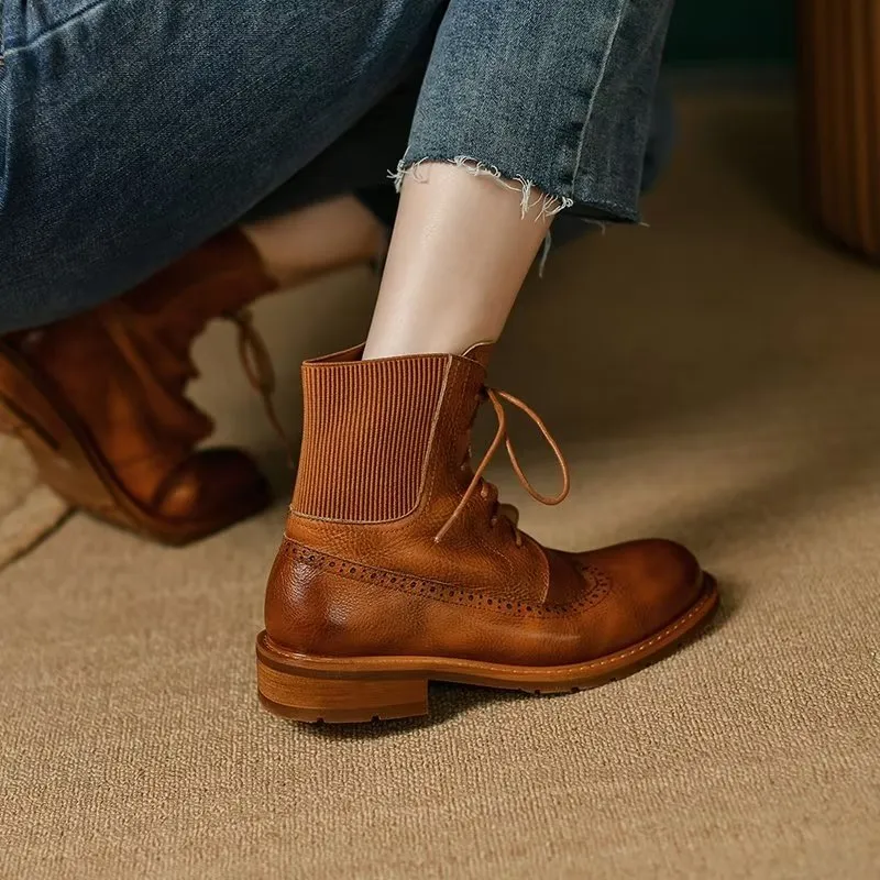 Veltique Croctex Zippered Ankle Booties