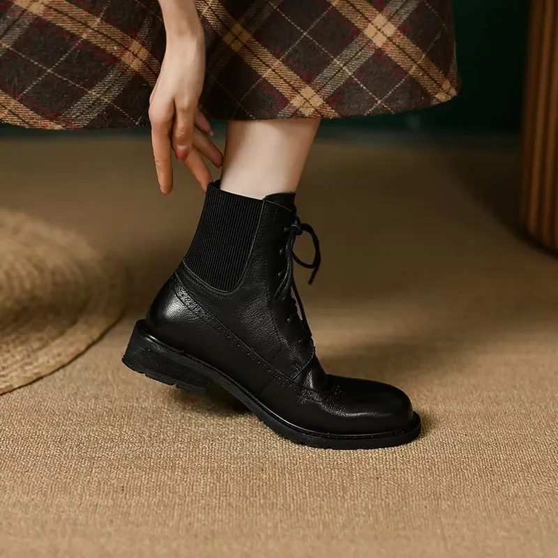 Veltique Croctex Zippered Ankle Booties